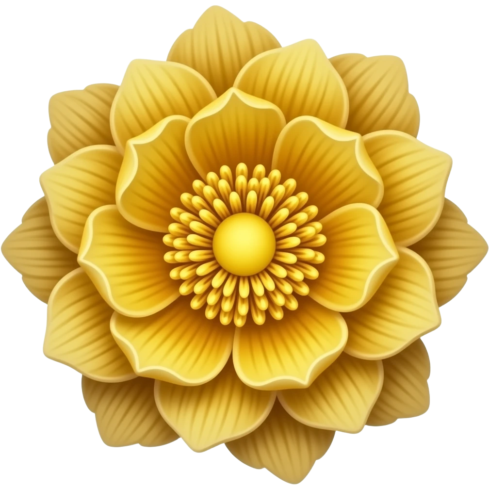 bioluminescent, high detailed golden bloom emoji
