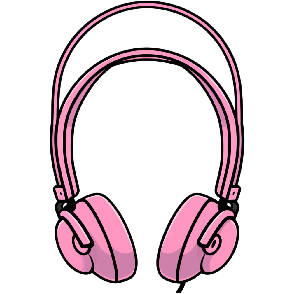 pink gothic headphones emoji