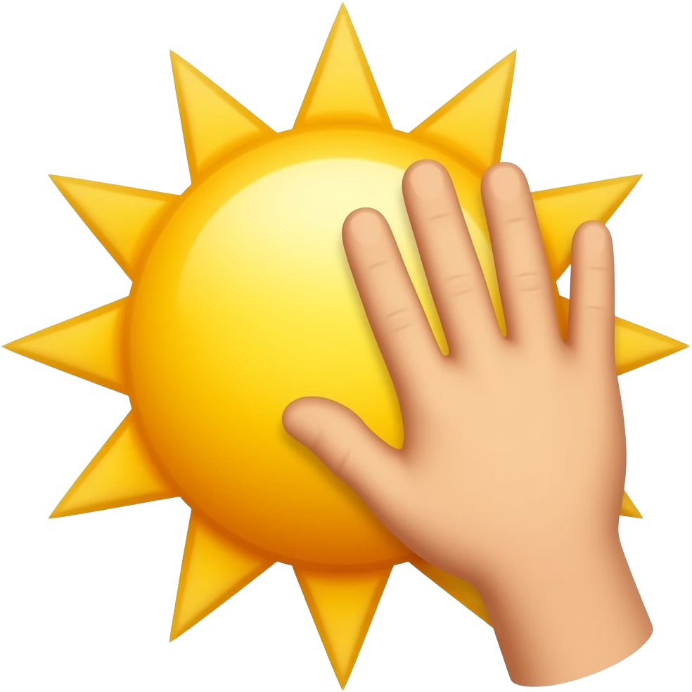 je veux des emoji soleil qui es decourager la main dans le visage emoji