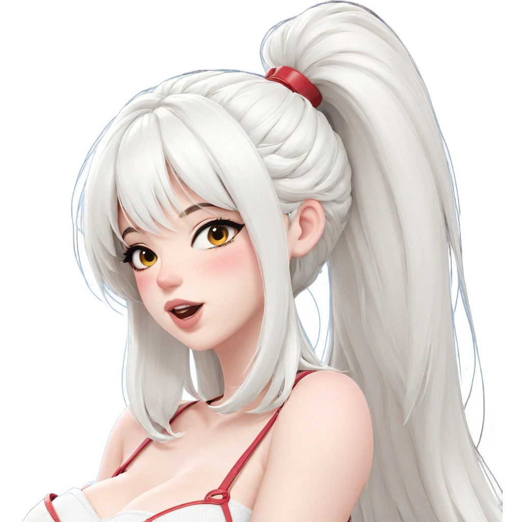 snowy winter girl blushing emoji