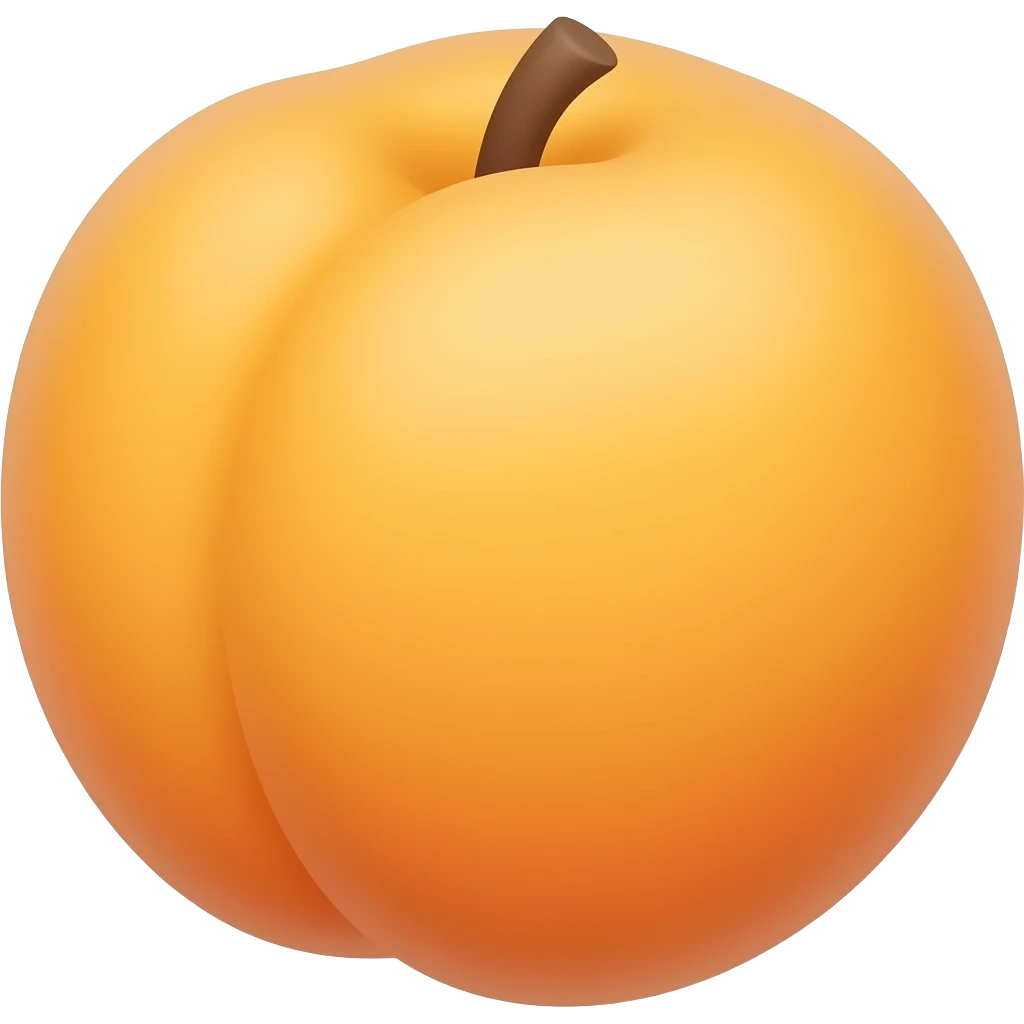 Flat apricot circle emoji