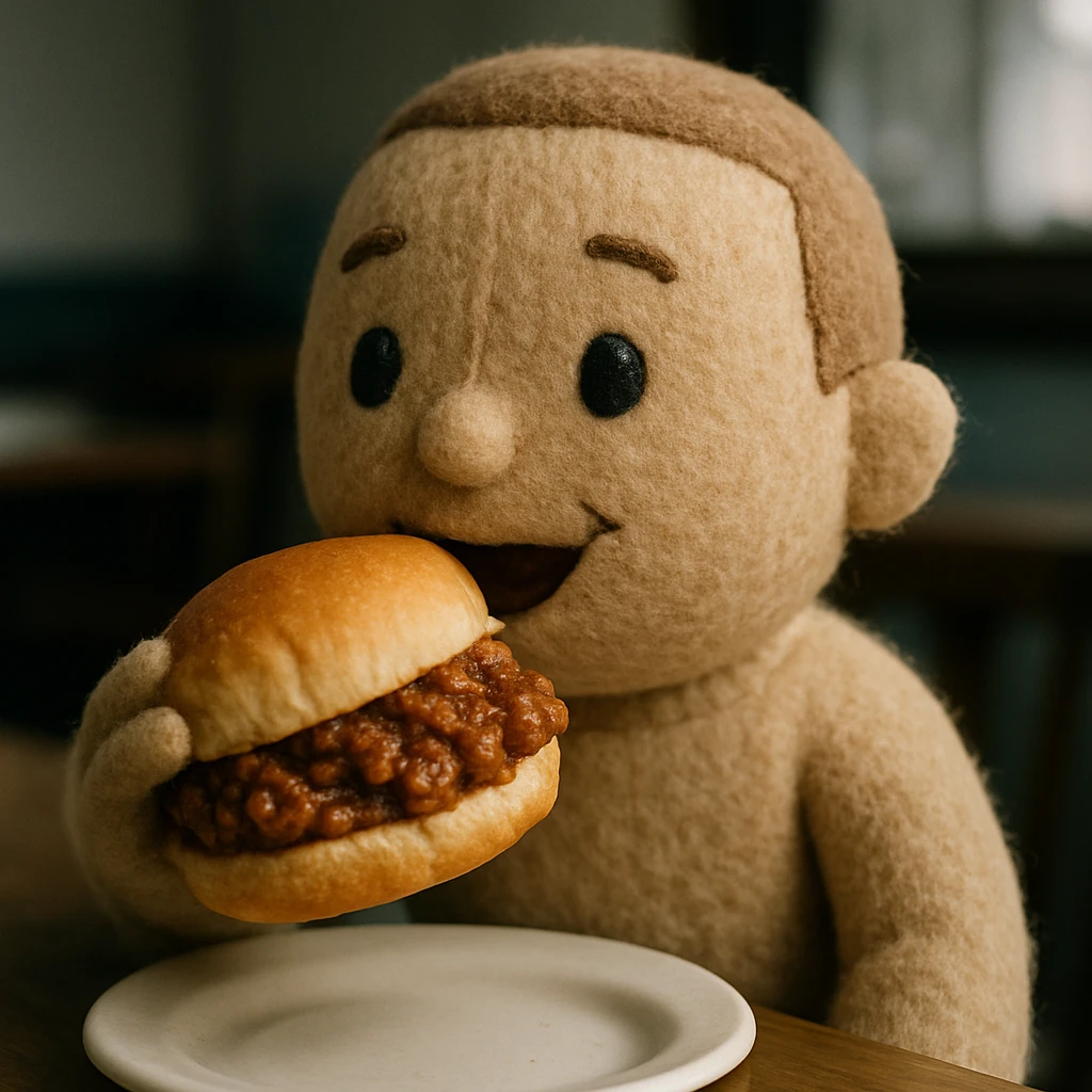 person eating sloppy joe emoji