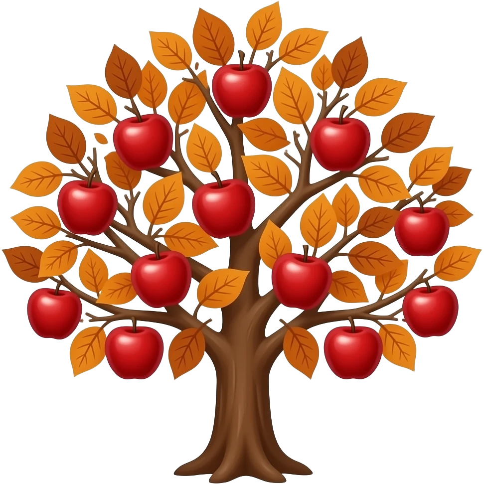 apple tree in the fall emoji