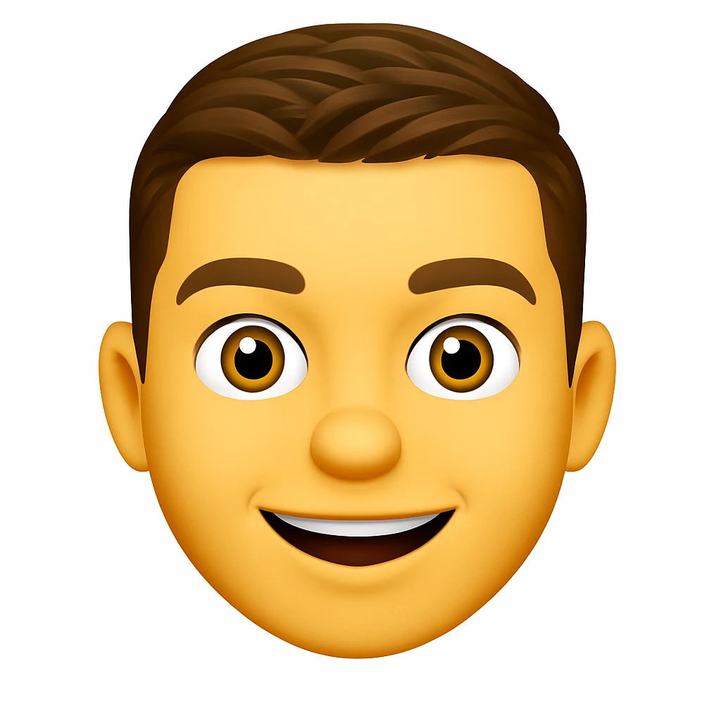 Based on these photos, make an emoji with facial features preserved emoji
