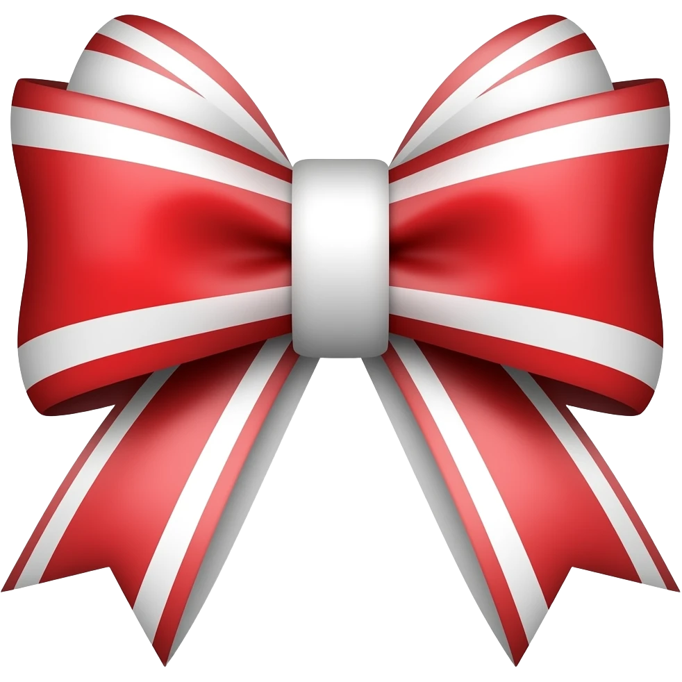 Red and white bow emoji