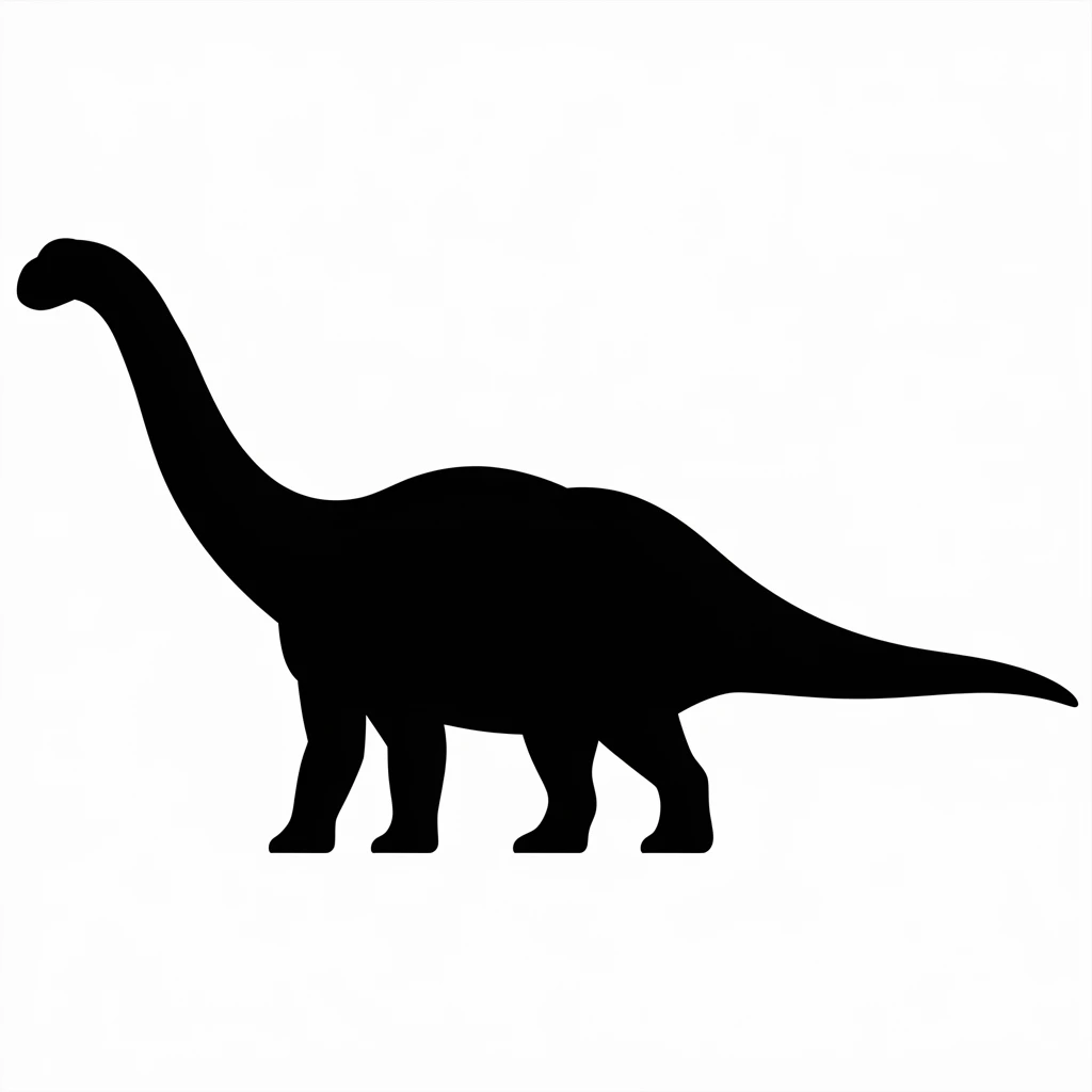 Brachiosaurus icon black silhouette emoji