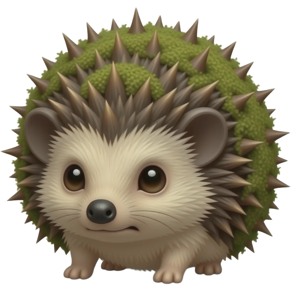 Thornibble A small hedgehog-like creature covered in moss and tiny rose thorns. It curls into a bristly ball when frightened. emoji