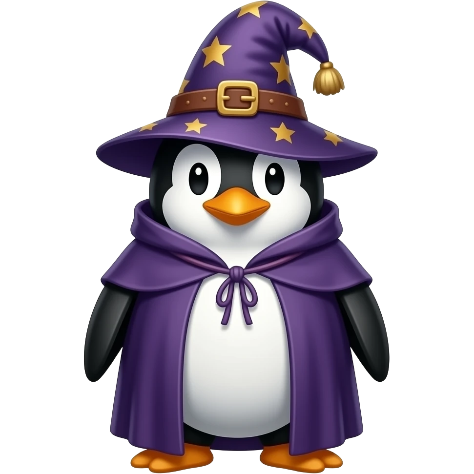 Penguin Wizard emoji