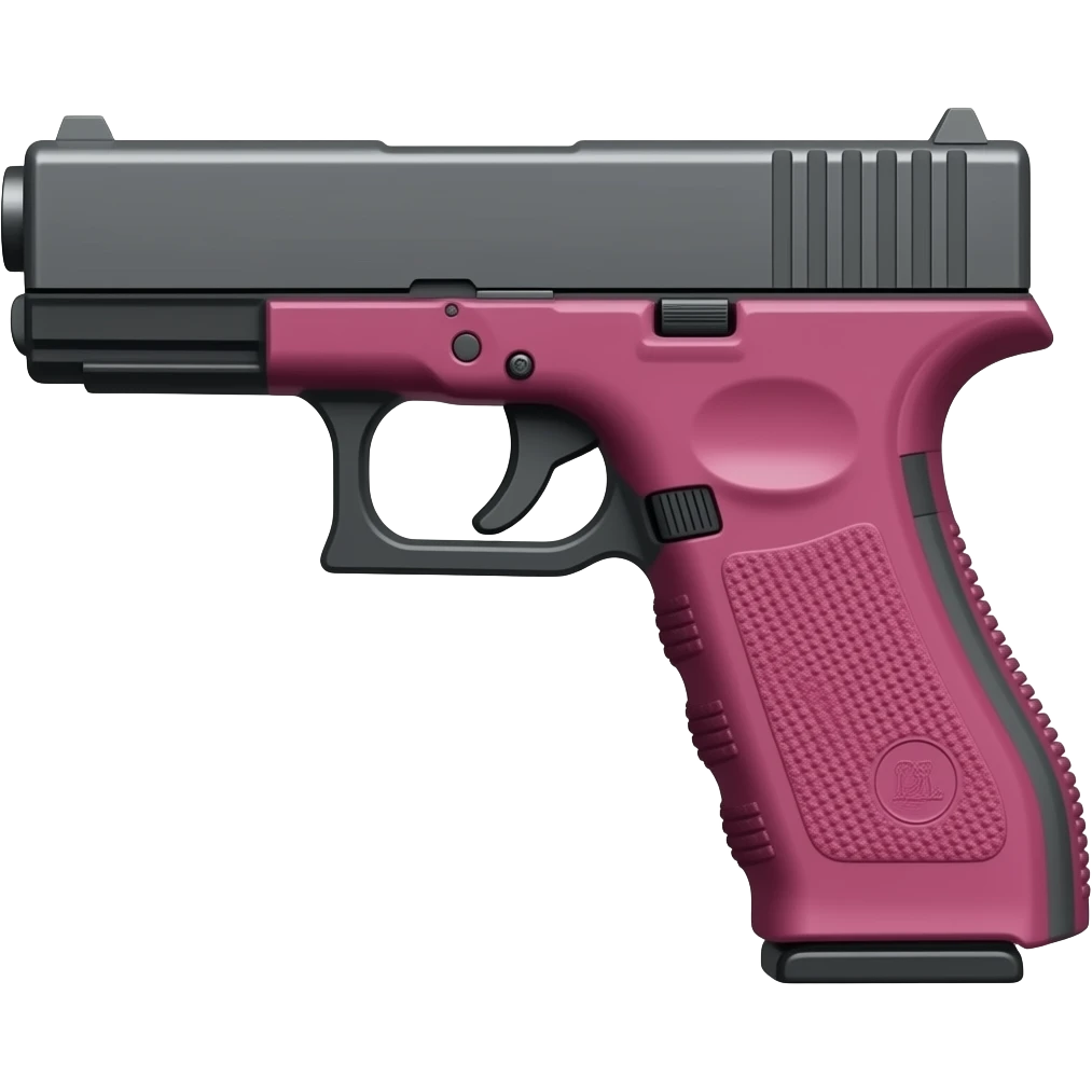 Glock Gun pink Handle right side emoji