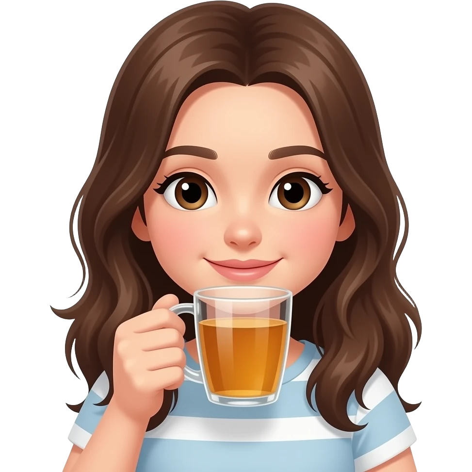girl drinking tea emoji
