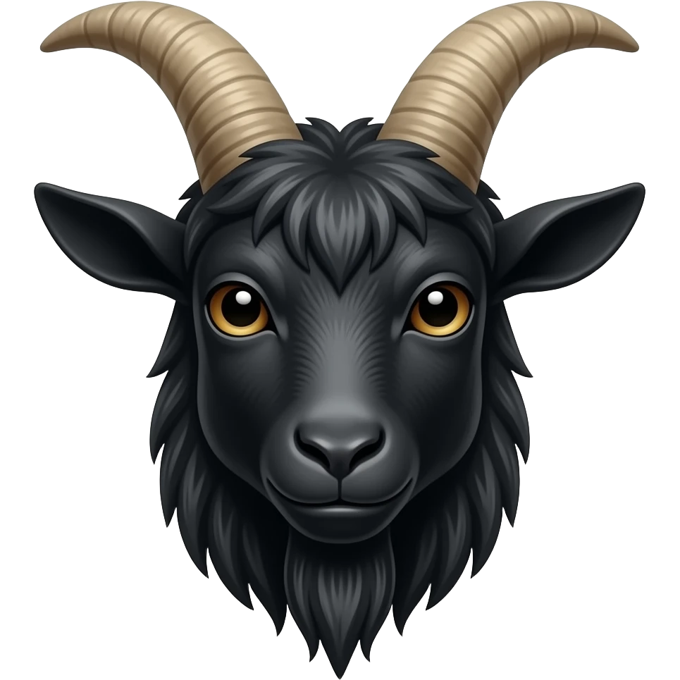 emoji de baphomet pero que sea con cabeza de cabra color negro emoji