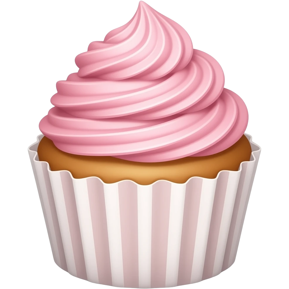 Cupcake with pink icing emoji