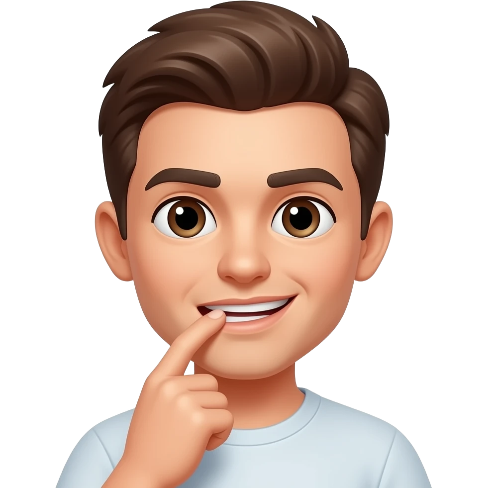 que se muerda el dedo emoji