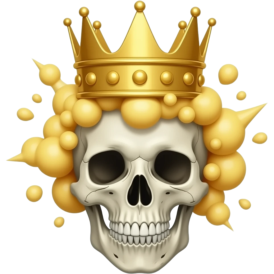 Cran emoji qui est jockey avec un crône qui explose emoji