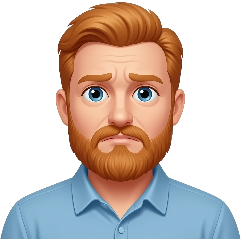 White man with red beard looking confused emoji