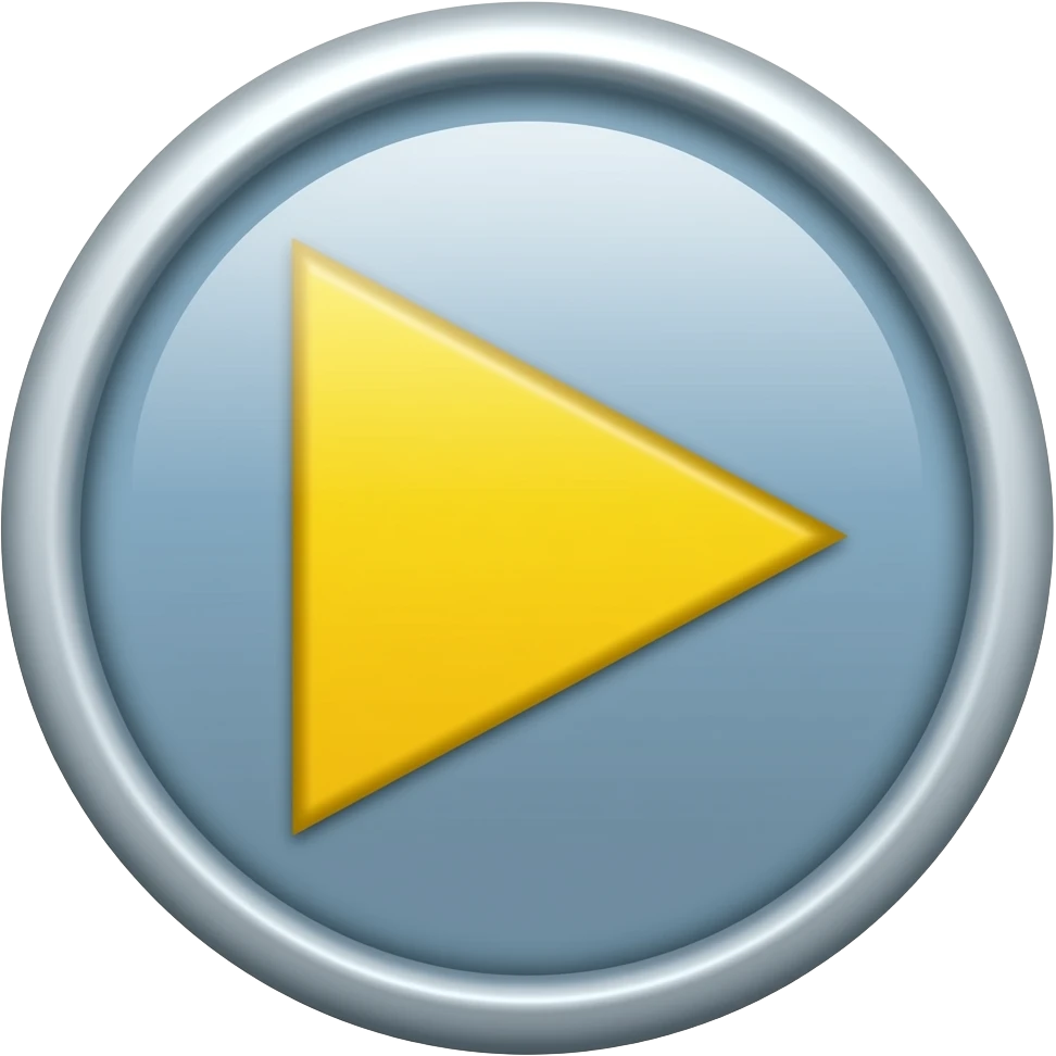 Hazme algo similar a esto con esos colores pero que se un como un boton de camisa, pero en el medio quiero el simbolo de play de color amarillo emoji