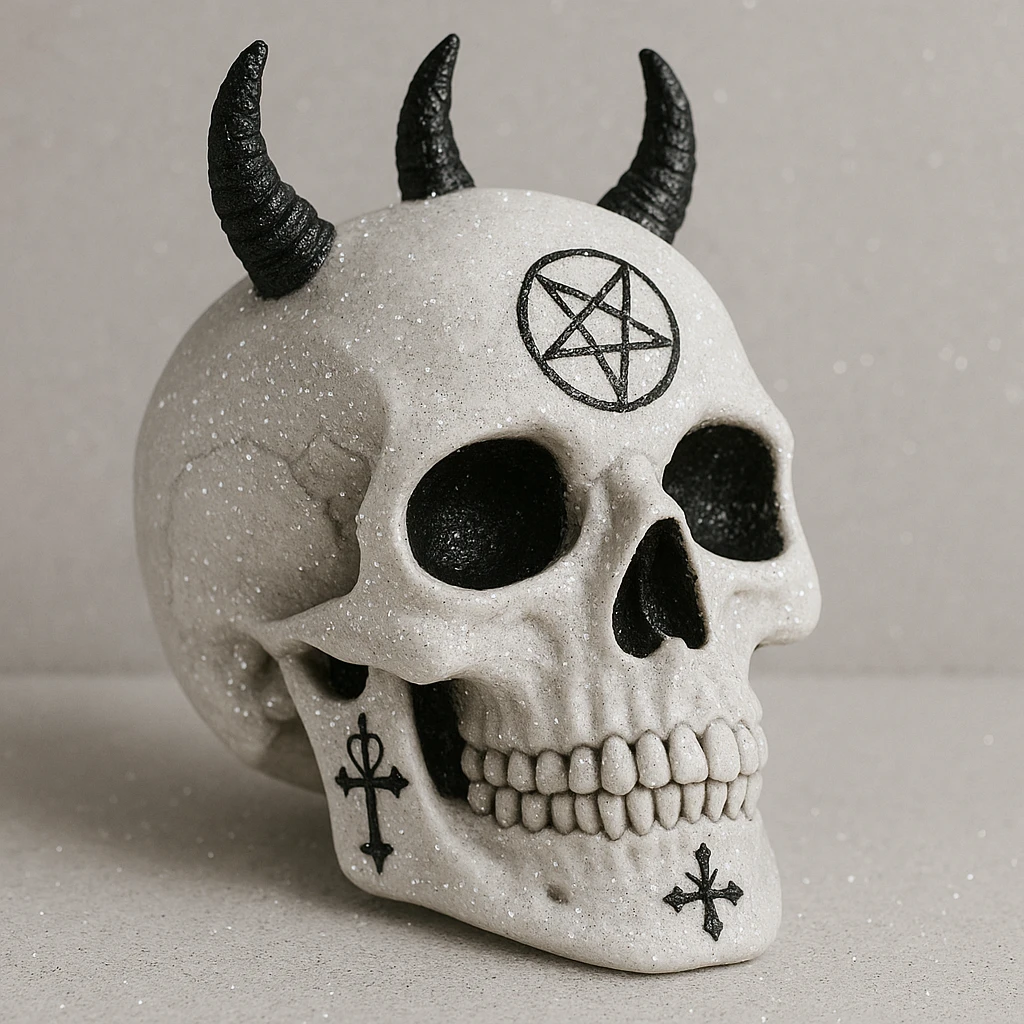 white sparkly goth object emoji