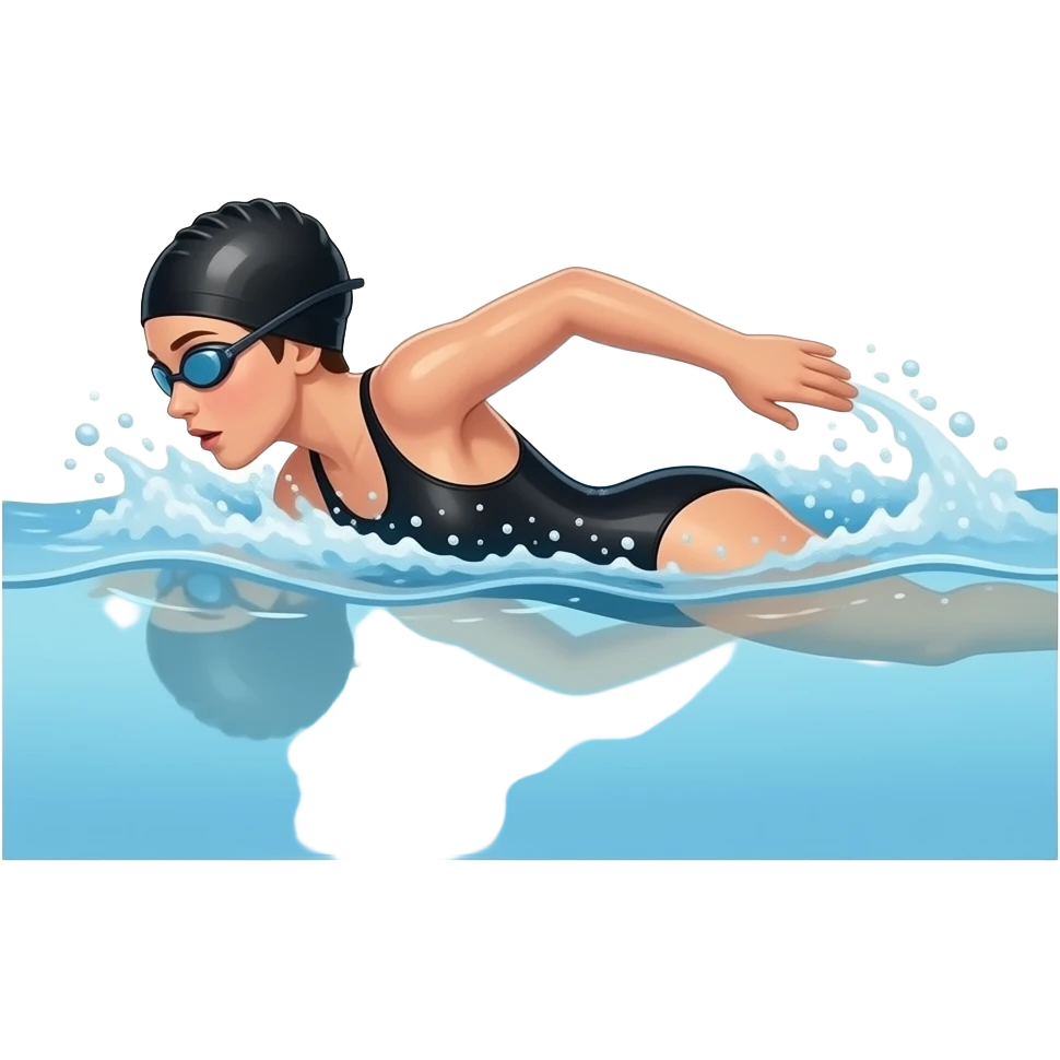 13 year old girl swimmer black swimsuit emoji