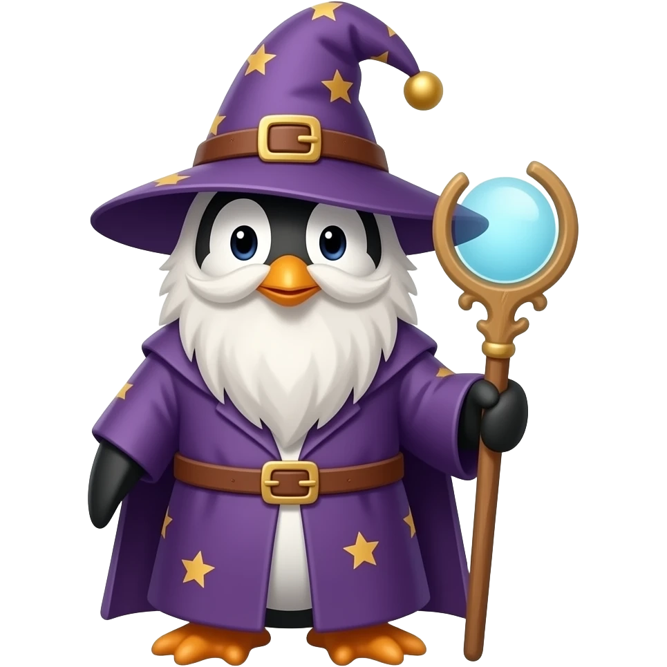 Penguin Wizard emoji