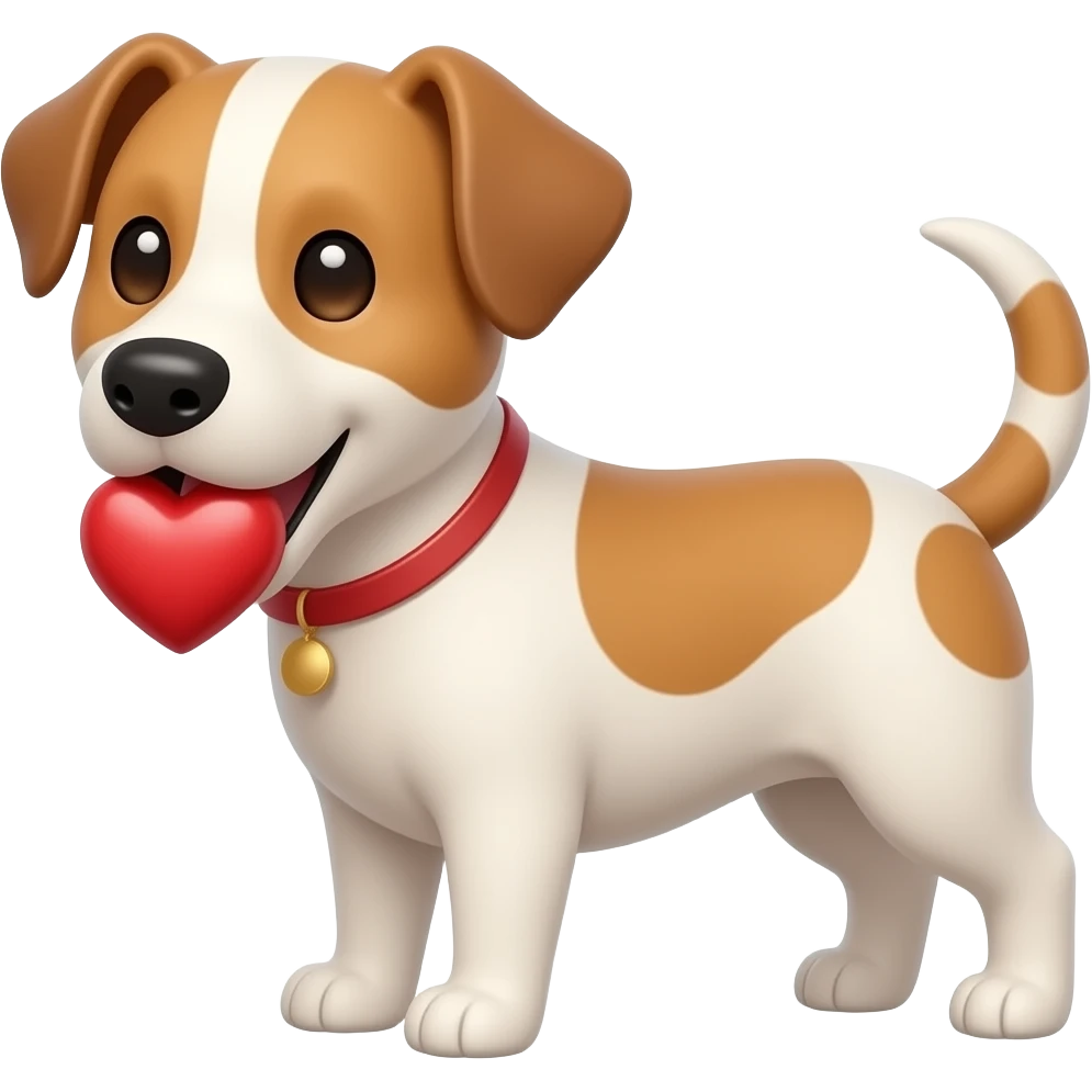 add 💗 in the dogs mouth emoji