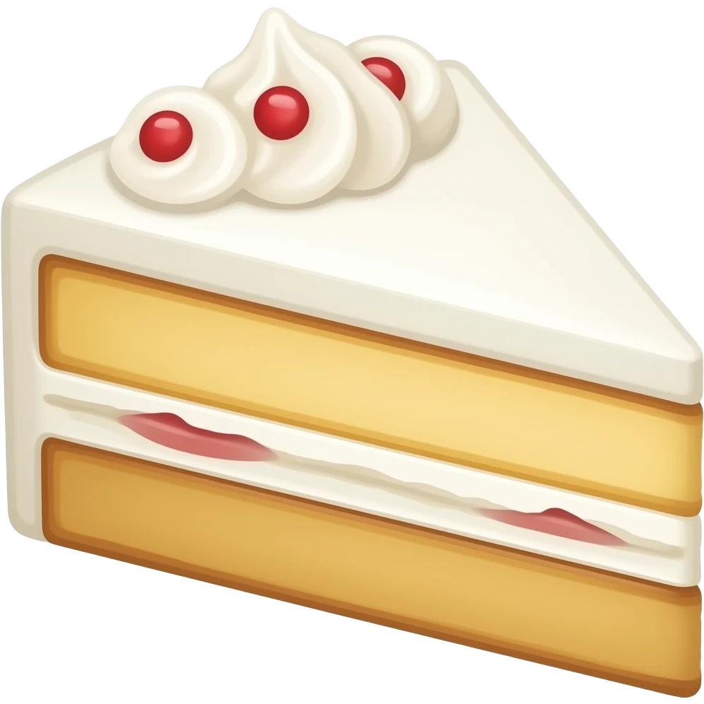 White one sliced cake emoji