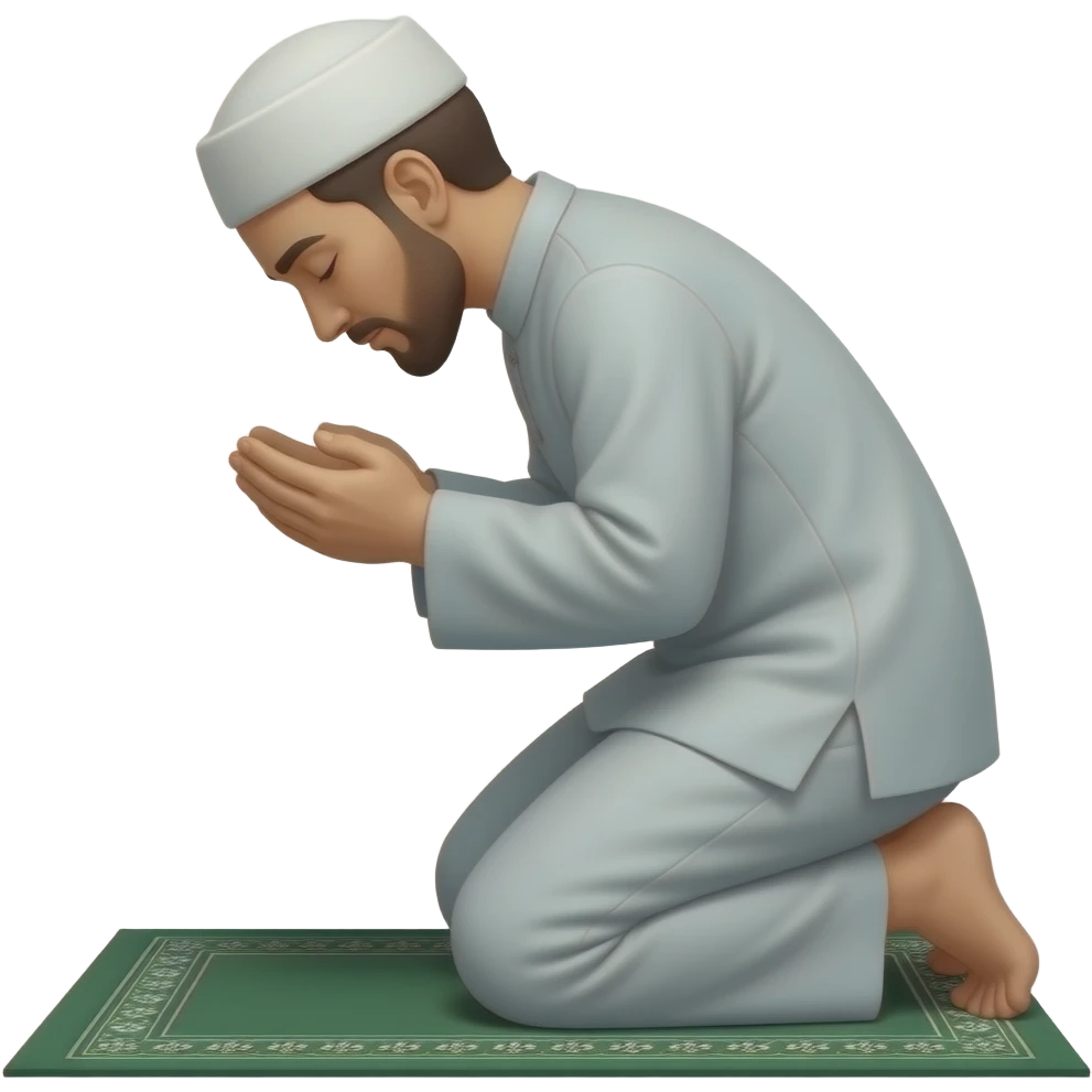 Namaz kılan secdeye giden insan emoji