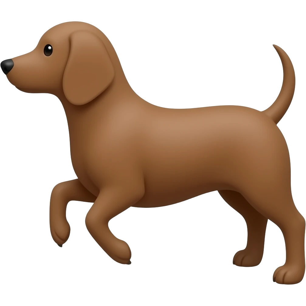 Perro salchicha marrón silueta emoji