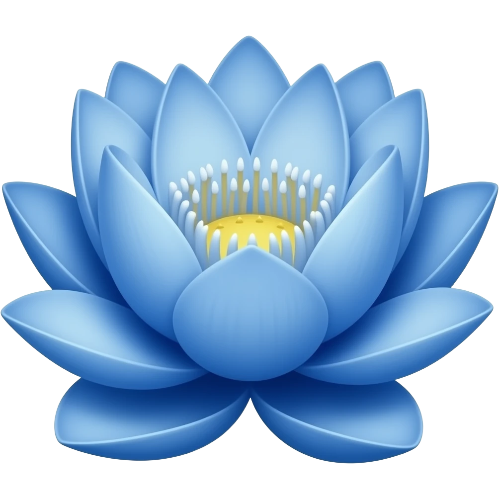 Beautiful blue lotus emoji