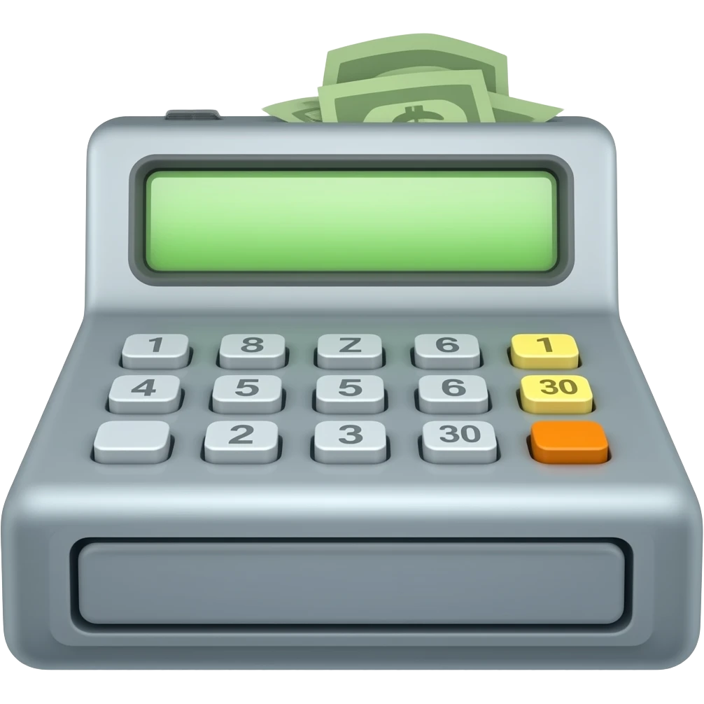 crear un icono que represente a una caja registradora de dinero emoji