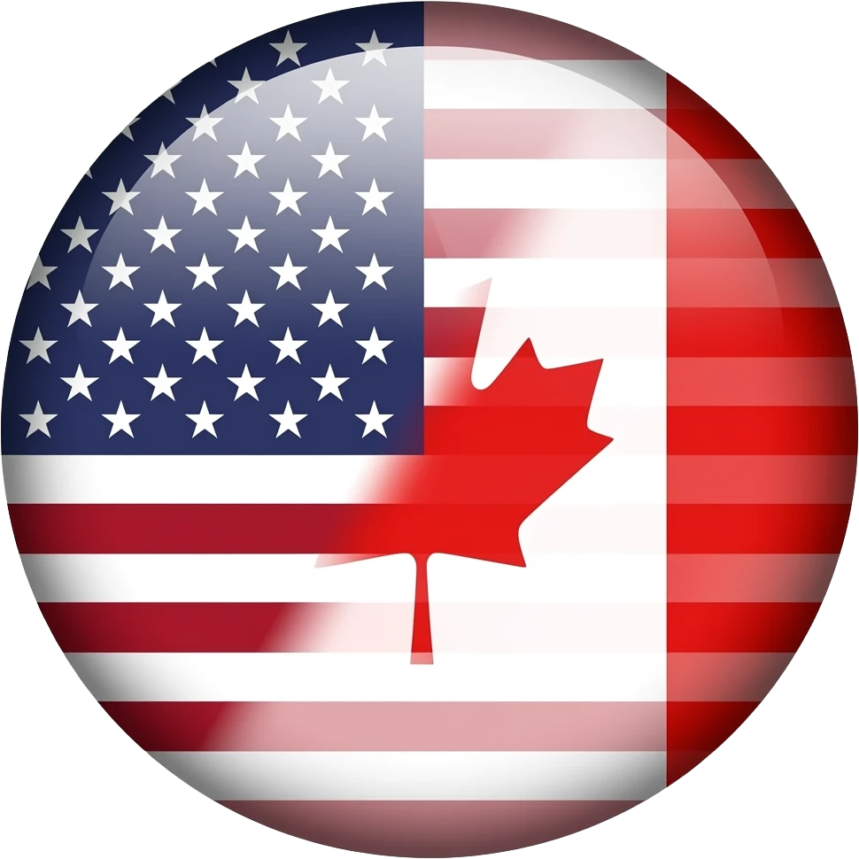 logo for eh-ronman and the us and Canadian flag emoji