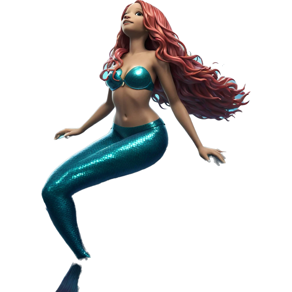 mermaid girl underwater scene emoji