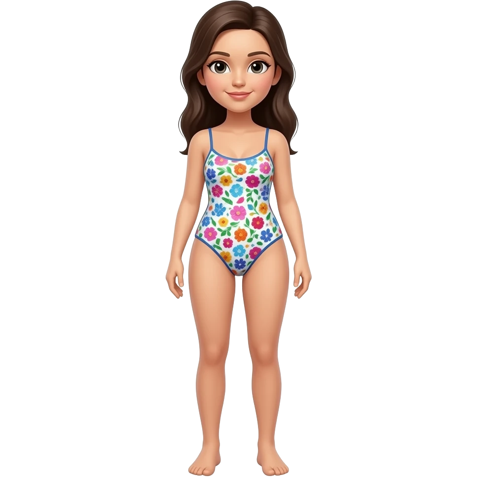 mujer cuerpo completo en traje de baño emoji