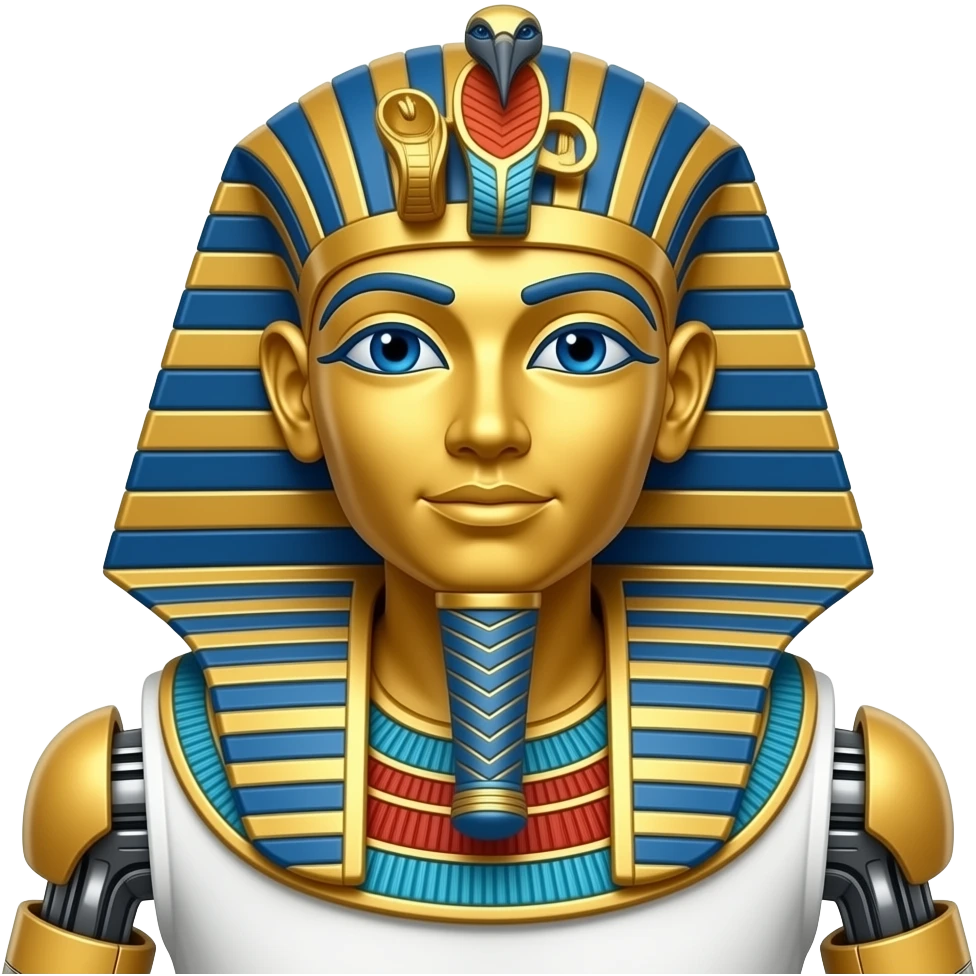 Ibis, the Egyptian god of knowledge, but with a modern robotic style emoji
