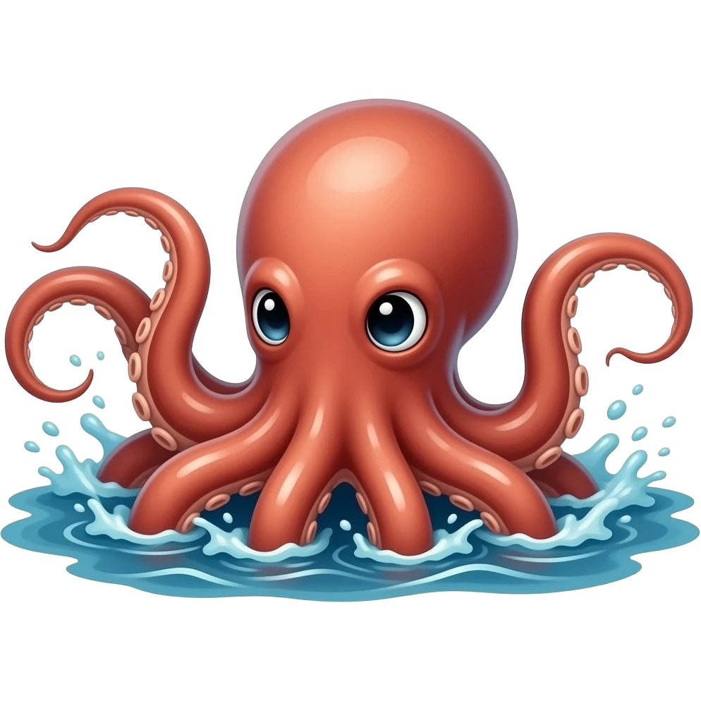 Kraken attacking ship in water emoji