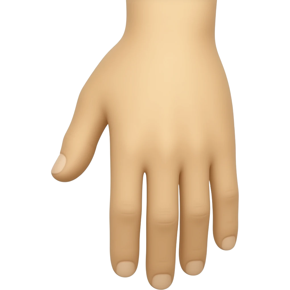 limp wrist gay hand emoji basic yellow color like 🫳🏼 but hanging down at wrist side view emoji