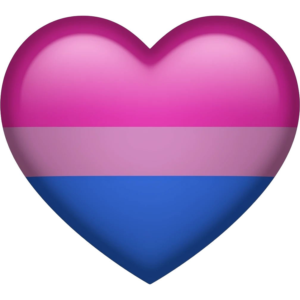 Bisexual flag heart emoji