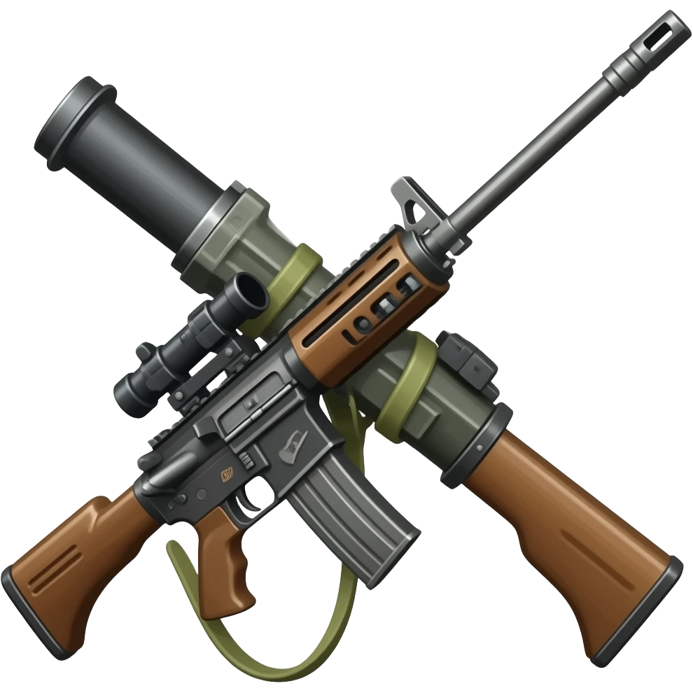 A shoulder mounted bazooka harpoon emoji