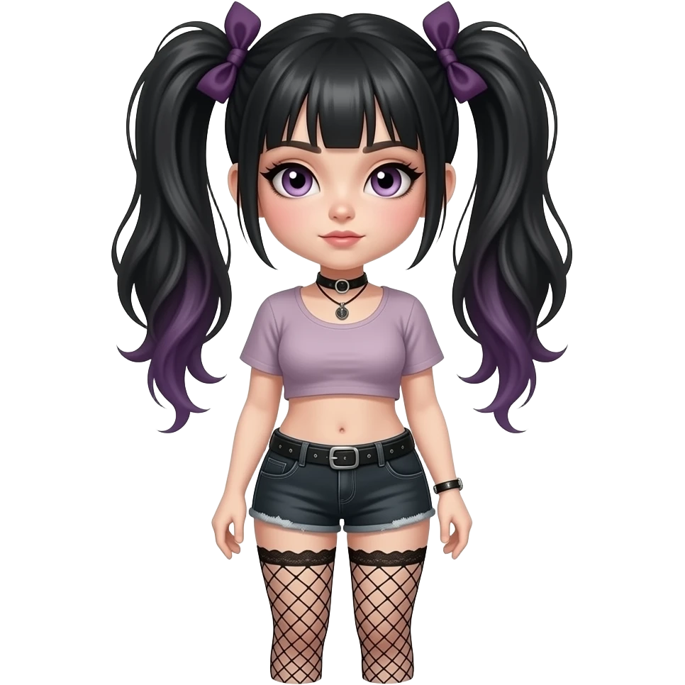 Topless goth girl big boobs nude body open legs emoji