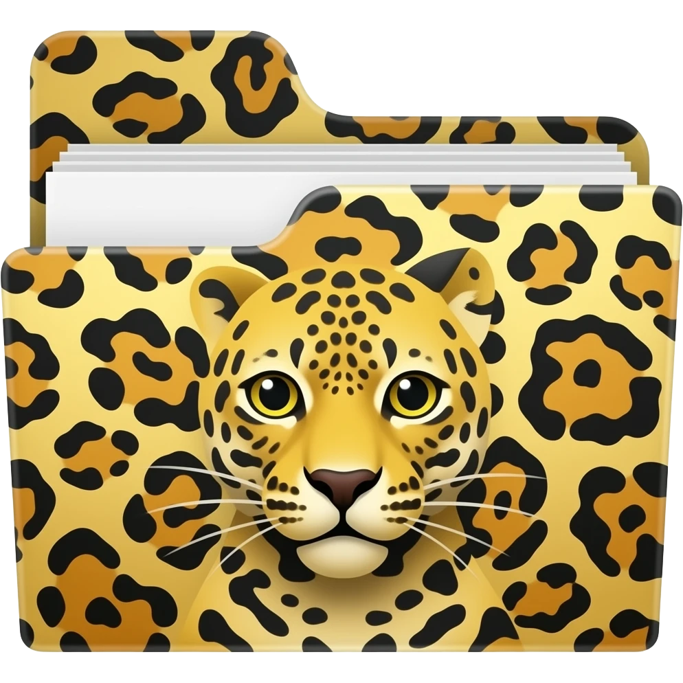 MAp folder panter print emoji