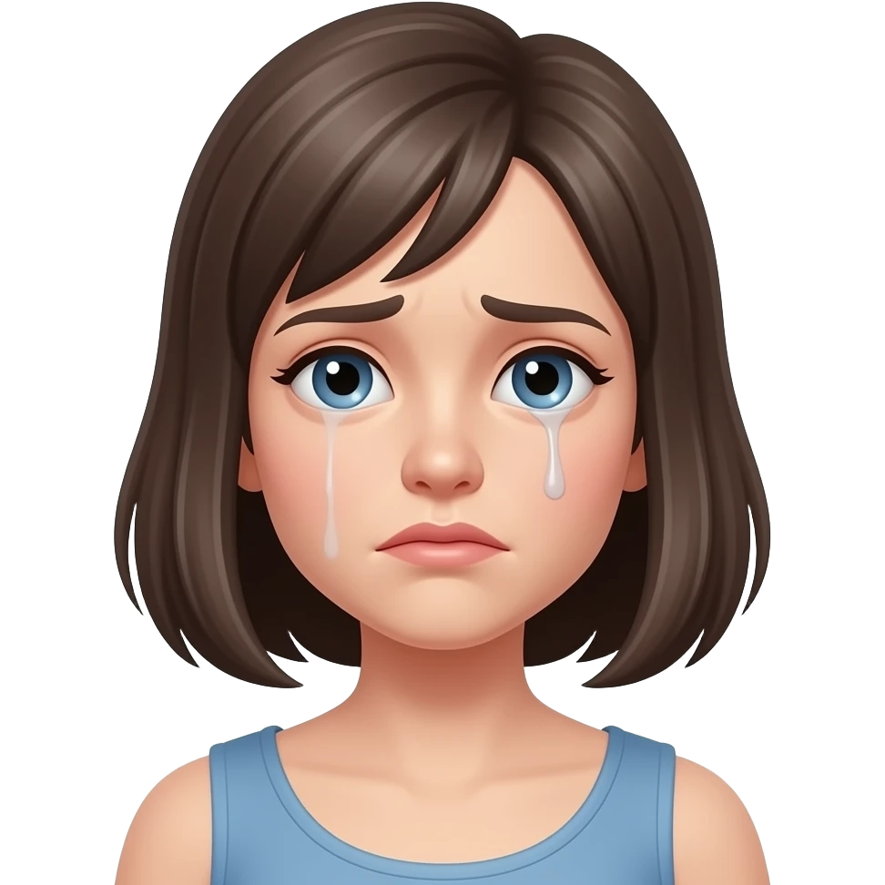 Sad Woman with bad uneven haircut emoji