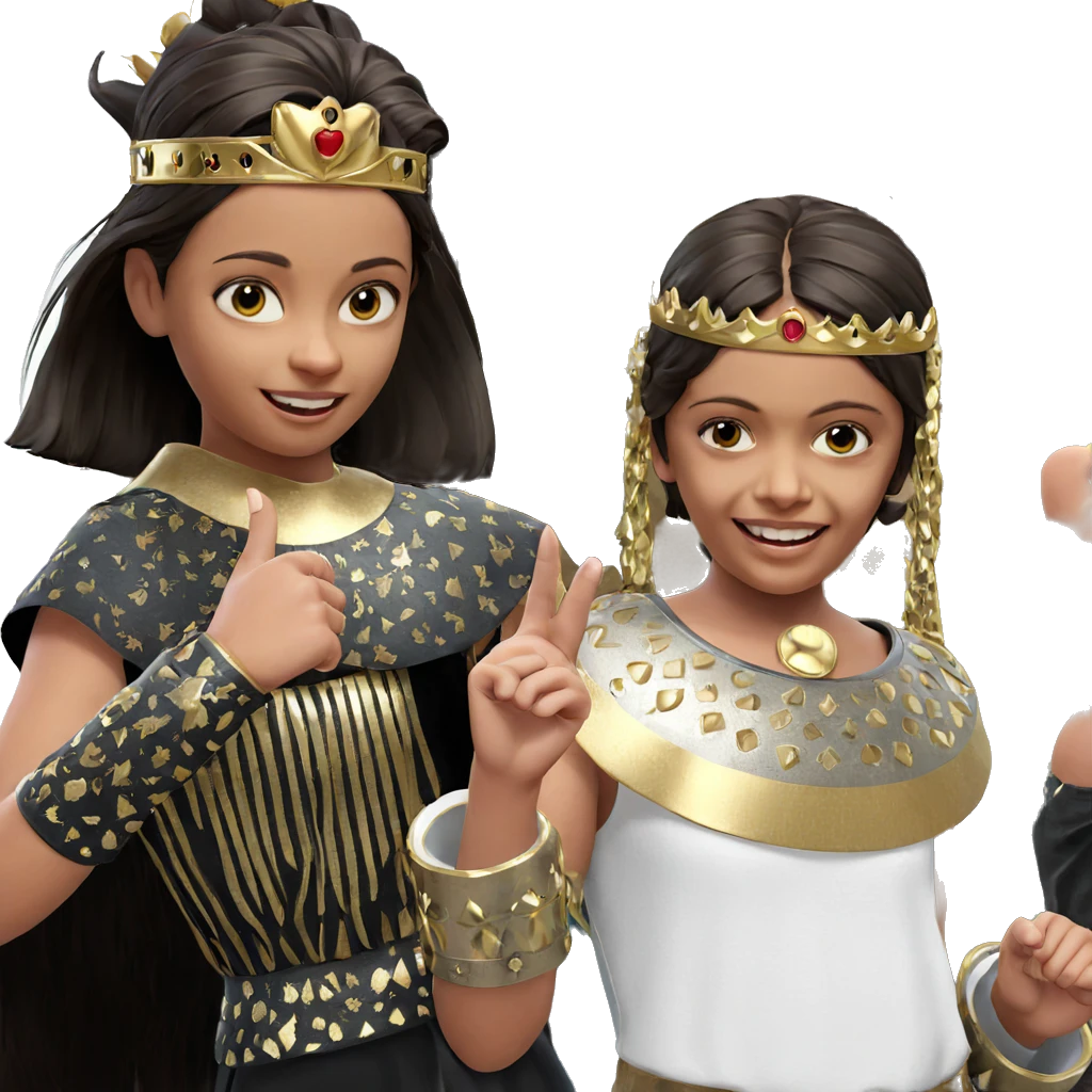 smiling girl with crown emoji