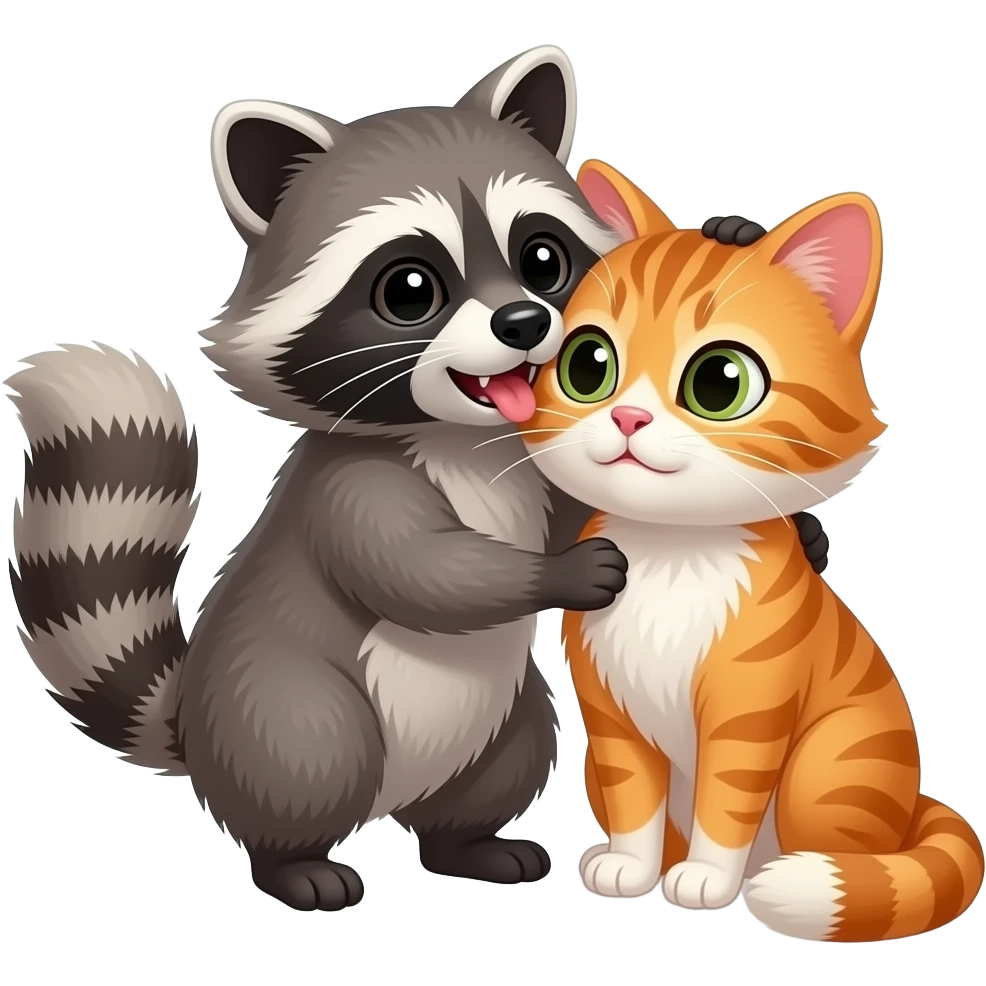 sexy raccoon fuck female cat emoji