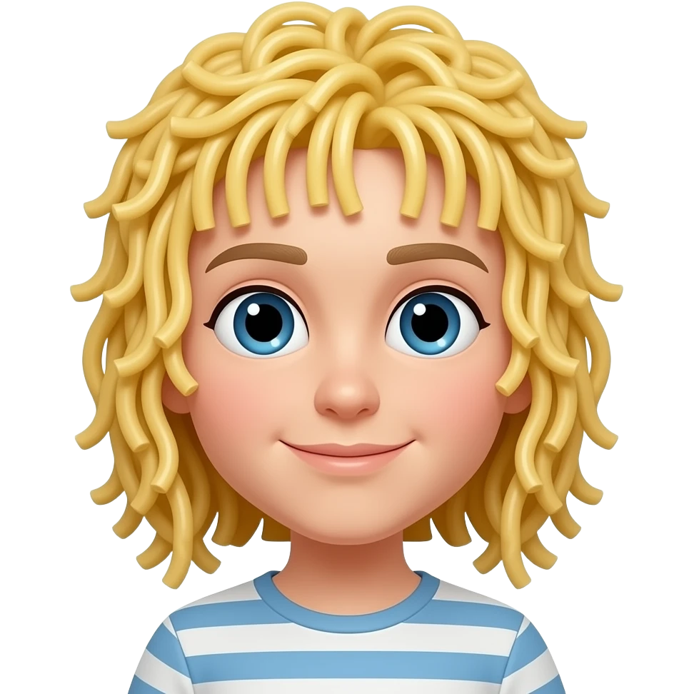 Spaghetti hair emoji