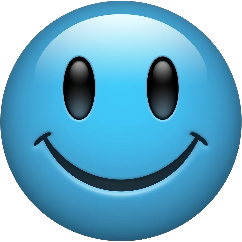 can you remake the above emoji to be a little more blue emoji