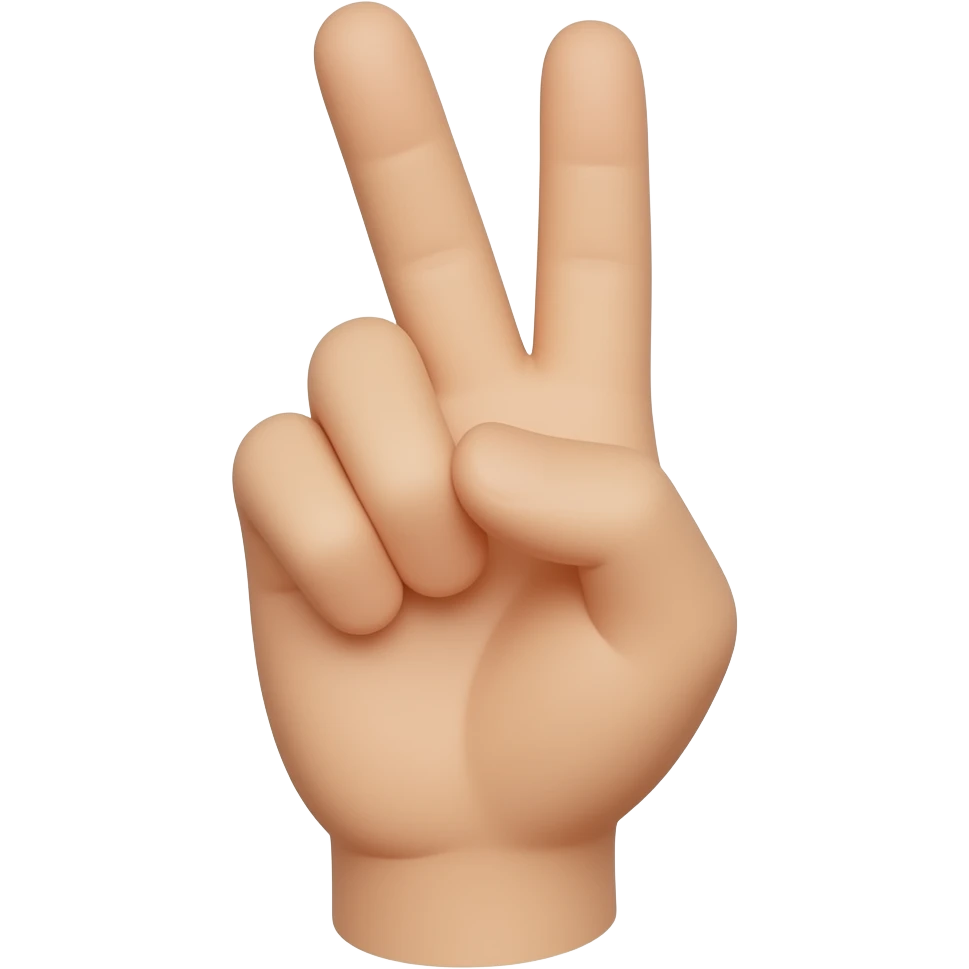 The 2 fingers up in the middle with the rest down emoji