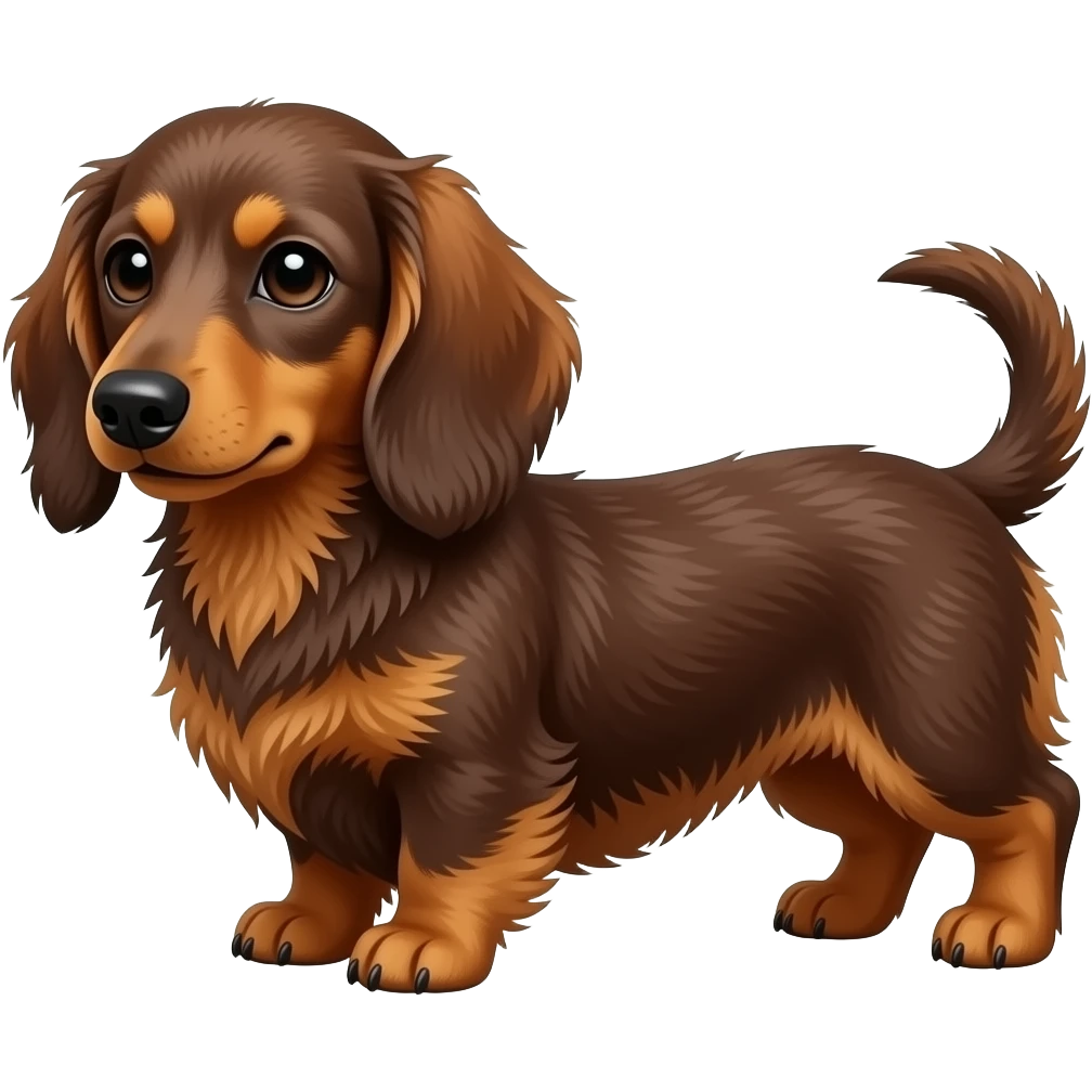 Brown wire haired dachshund emoji
