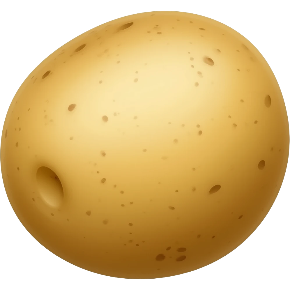 Round potato emoji