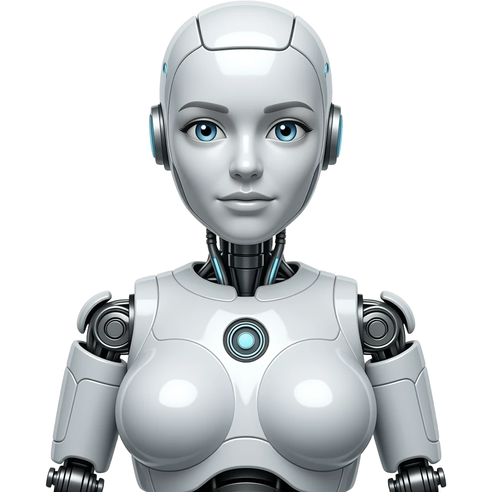 Robot with really big boobs emoji