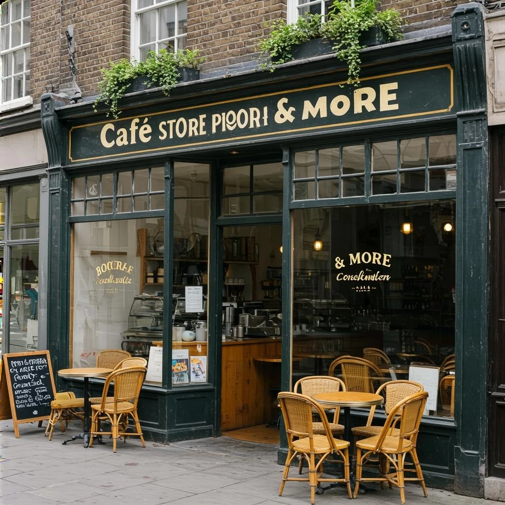 Cafe named poor store & More emoji