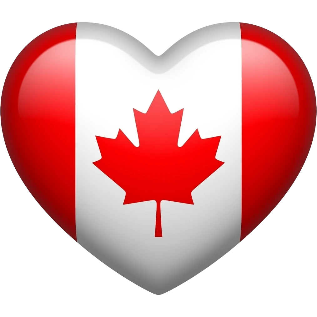 CANADA heart flag emoji